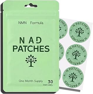 N AD+ Patches for Women & Men, NMNH 5X Concentrated Formula, 8-Hour Wear Patch Design, Daily Patch Format, 30-Day Supply