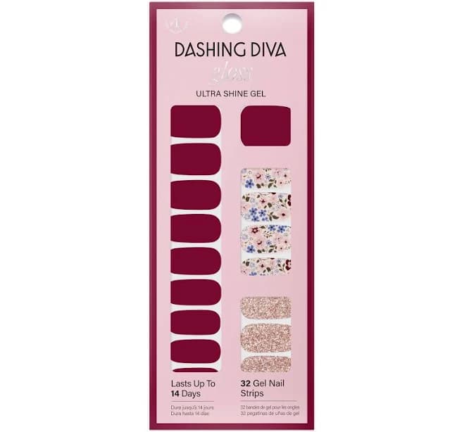 Dashing Diva Wildflower Gloss Gel Nail Polish Strips