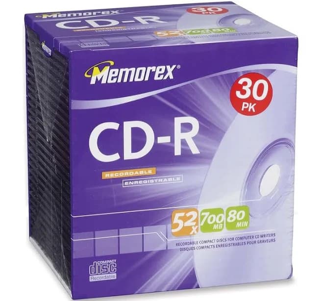 Memorex CD Recordable Media CD-R 48x 700 MB 30 Pack Slim Jewel Case