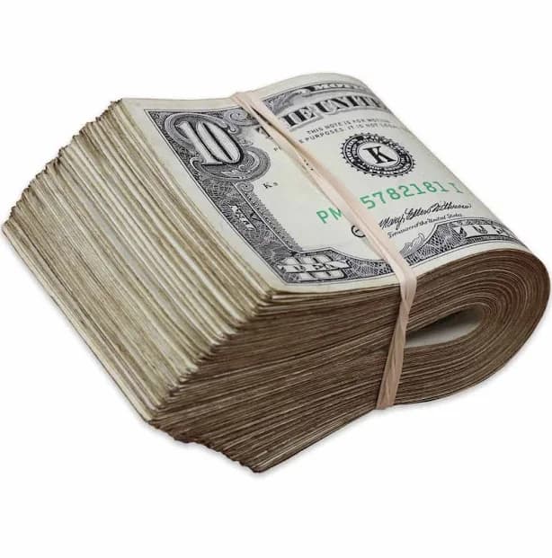 Money Prop - 1990 Series $10 ️RealAged $1,000 Full Print Band