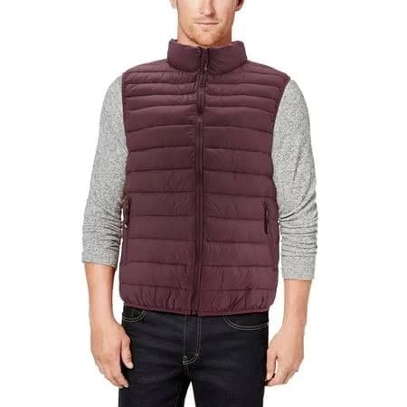 VKWEAR Men's Lightweight Full Zip Quilted Insulated Water Resistant Vest