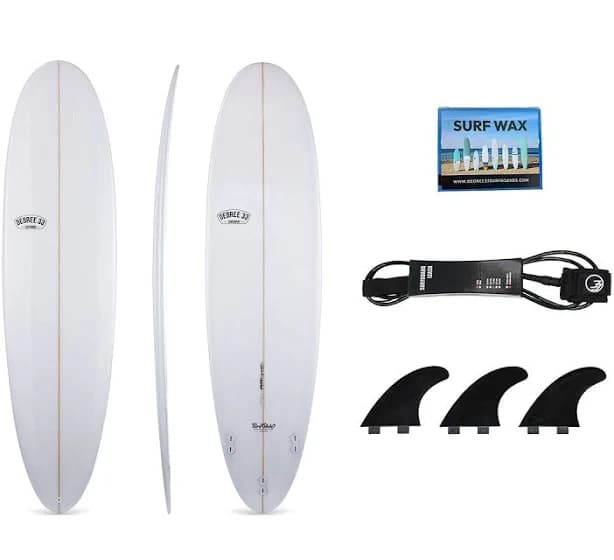 Poacher Funboard Surfboard (Poly) White Sale Special 6'10" x 21 5/8" x 2 5/8"