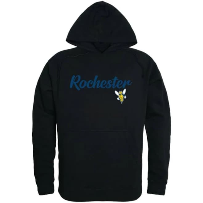 W Republic Men's Script Hoodie University of Rochester Yellowjackets
