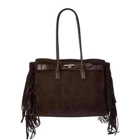 Isabella Rossetti Women's Wellsey27 Fringe Suede Tote Bag