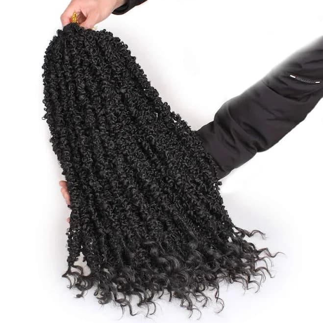 24Inch Butterfly Locs Crochet Hair Long Butterfly Faux Locs With Curly Ends Pre-twisted Goddess Locs Crochet Braiding Hair