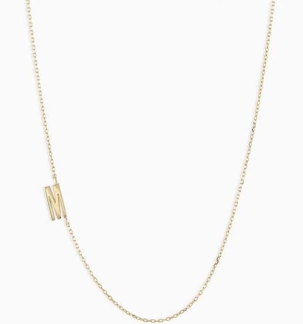 Gorjana 14K Gold Alphabet Necklace