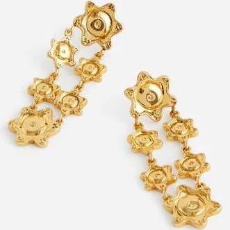 Madewell Antique Gold Sun Medallion Drop Earrings