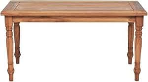 Amazon.com: Coffee Table Brown Teak Wood Living Room Table Modern for Living Room Tables, Coffee, Dining, Indoor, Decorative Inlays, 35.4x19.7x17.7 in : Home & Kitchen