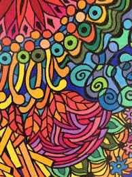 Abstract Doodle Design (color), Abstract, Contemporary, Modern, Design, Doodle, Colorful, Color - Etsy