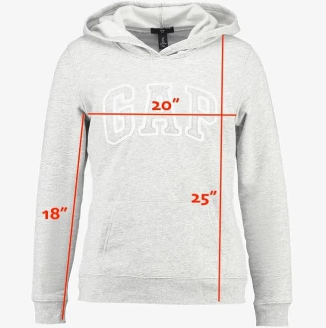 Genuine Gap Women's Logo Hoodie Gray Fleece Lightweight Size