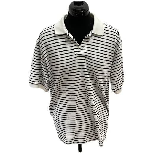 Vintage 1980s Striped Polo Shirt