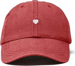 Lil Heart Embroidered Cotton Summer Outdoor Baseball Cap Dad Hat Womens