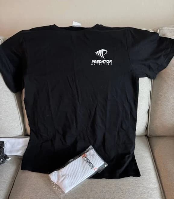 Predator Nutrition Cotton Shirt And Socks Shirt Men’s L Bodybuilding