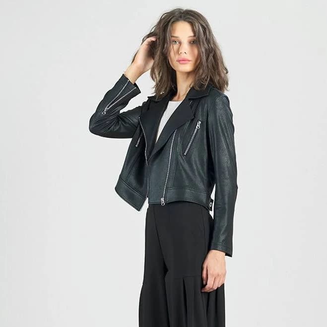 Women's Leather Moto Jacket