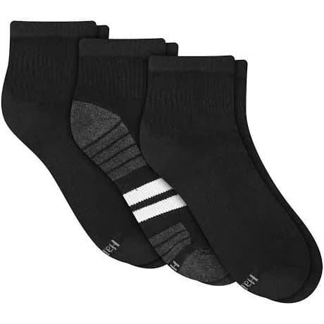 Hanes Men's Cool Dri Ankle Socks (3-Pack)