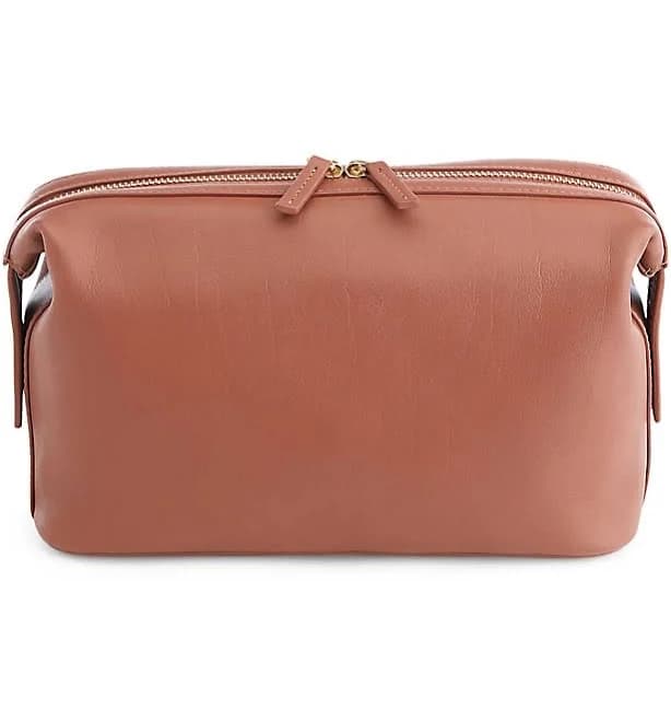ROYCE New York Leather Toiletry Bag