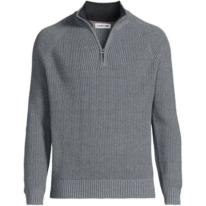 Lands' End Men's Drifter Quarter Zip Sweater