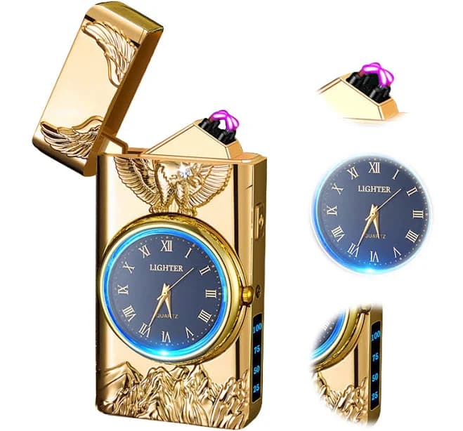 TIKIUKI Plasma USB Rechargeable LED Display Arc Lighter