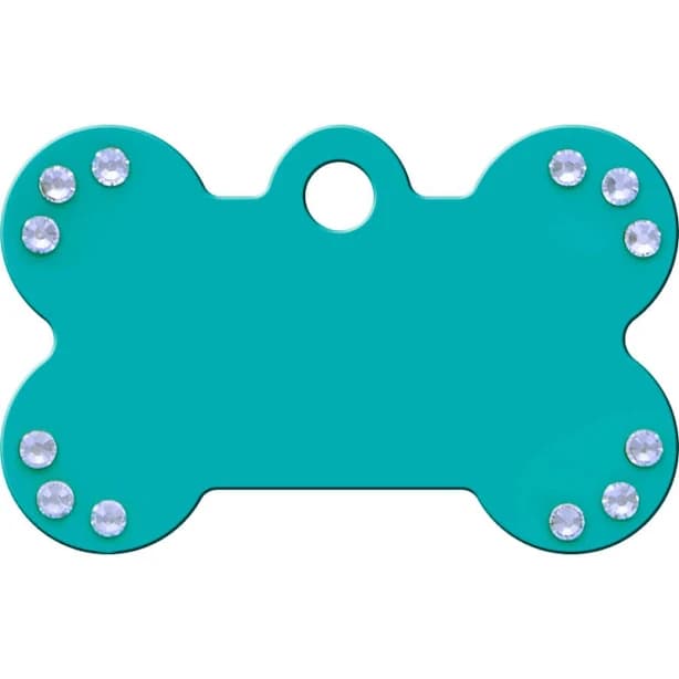 Quick-Tag Turquoise Bone Pet ID Tag