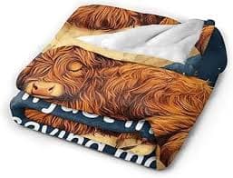 Amazon.com: Highland Cow Blanket Soft Warm Cute Cattle Plush Throw Blanket Cozy Sleeping Flannel Fleece Bedding Stuff Animal Decor Blanket Gifts for Lover Girls Boys Kids Women Adults Bed Travel 40"x50" :