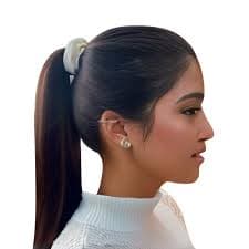 5pcs 10pcs small grid textured hair scrunchies large - Temu Bahrain