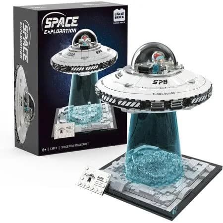 Space UFO Spaceship Building Sets, Galaxy Interstellar Spaceship Sets,Collection Creative Star Spaceship Building Kit for Animation Fans