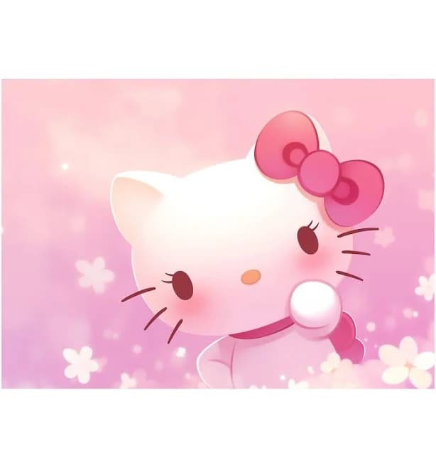 Sanrio Hello Kitty Floral Displate Metal Poster