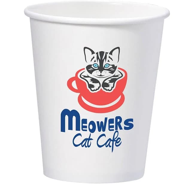 50 Custom Disposable Cups | Paper Hot/Cold Cup - 10 oz. - Low Qty - Full Color | Promotional Items Imprinted with Your Company Logo | 4imprint
