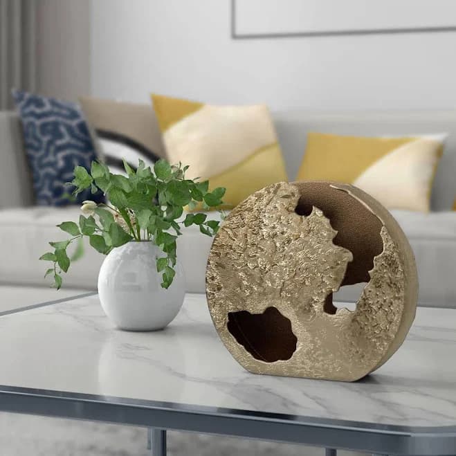 Gold Round Vase