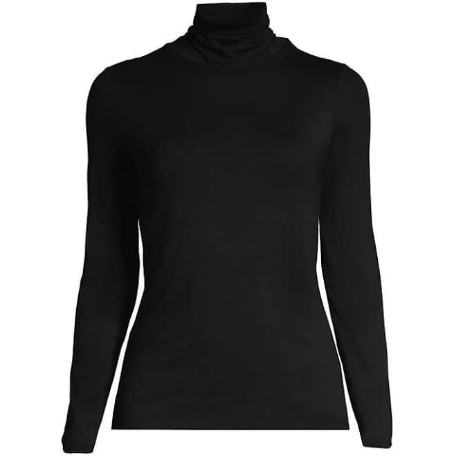 Lands' End Women's Lightweight Fitted Turtleneck