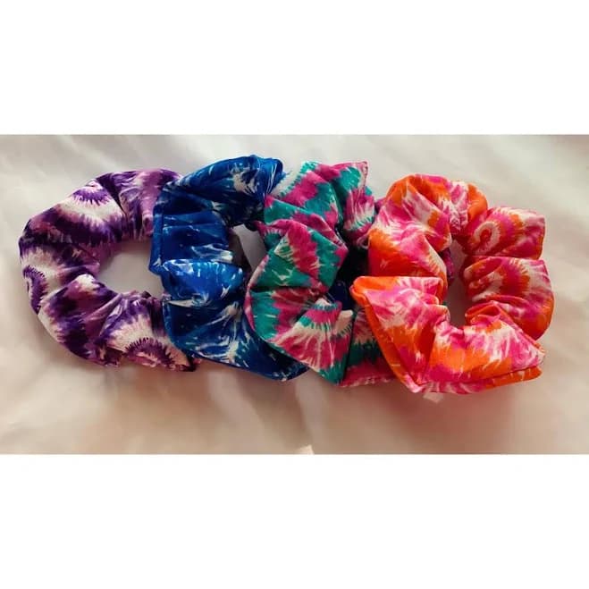 Retro Tie Dye Scrunchies