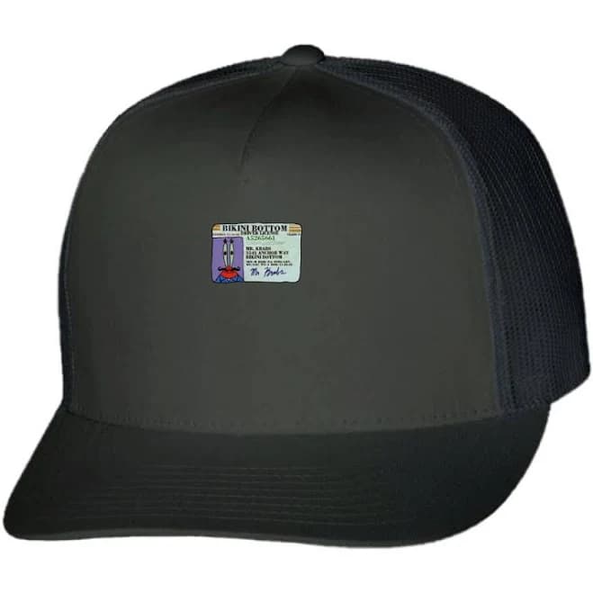 Mr Krabs Driver's License Trucker Cap