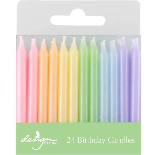 Design Design Soft Rainbow Twist Birthday Candles