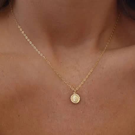 Dainty Virgin Mary Gold Necklace