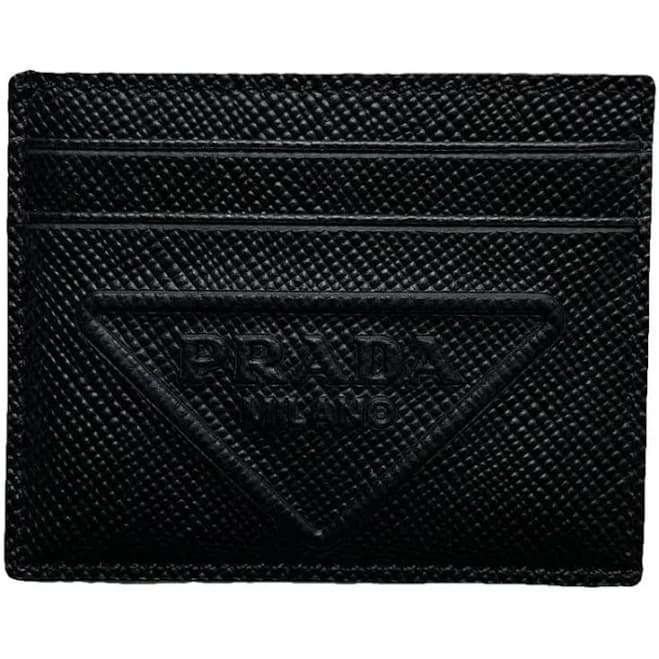 PRADA Men's Saffiano Leather Card Holder