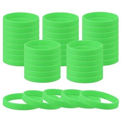 60 Pcs Silicone Bracelet Wristbands