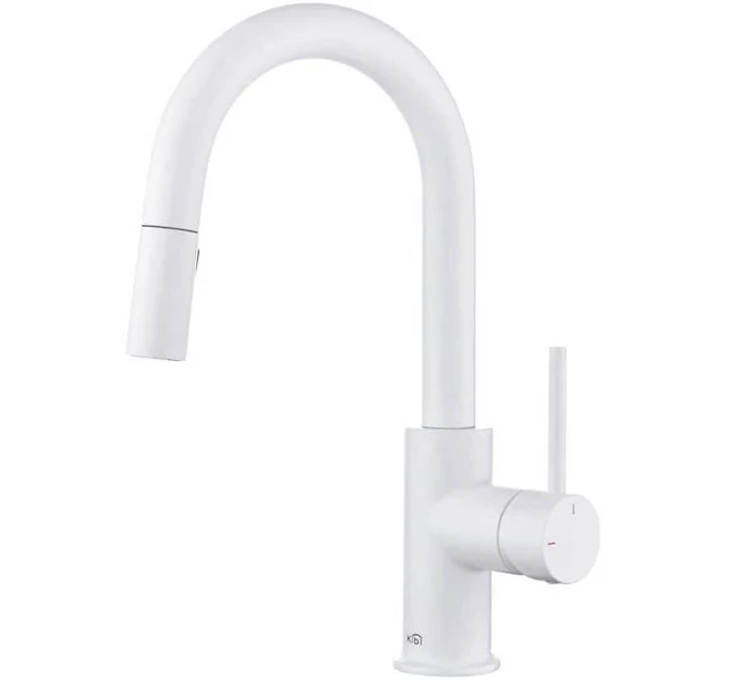 KIBI Luxe Pull Down Single Handle Kitchen Faucet with Accessories Finish