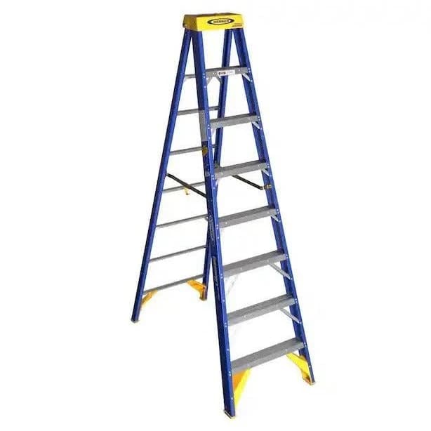 American Ladders & Scaffolds 8 ft. Fiberglass Contractor Jobstation Step Ladder