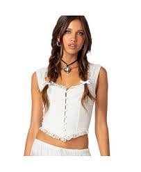 Edikted Womens Button Front Lacey Corset - Macy's