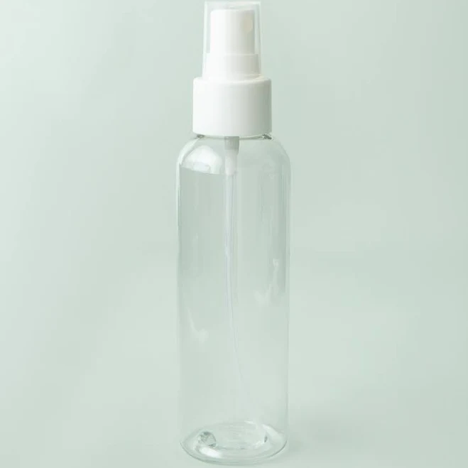 4 oz Clear Cosmo Bottle with White Pump Spray Cap