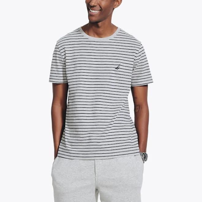 Nautica Men's Striped Crewneck T-Shirt