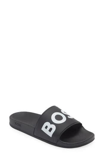 Boss Men's Sean Leather Slide Sandals