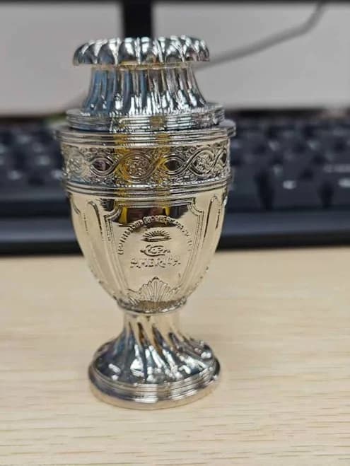 Copa América Football Championship Trophy 8cm Height Metal Sliver