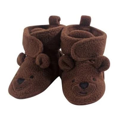 Hudson Baby Fleece-Lined Brown Bear Booties