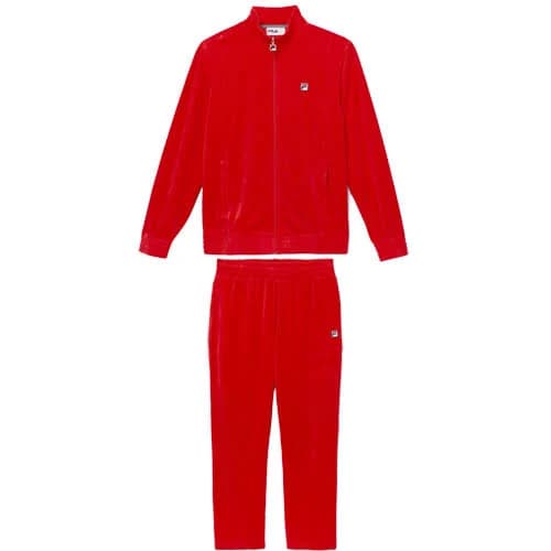Fila Men's Velour OFIT Tracksuit - Fila Red