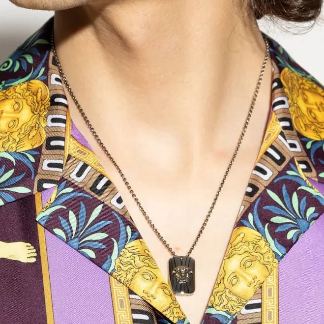 Versace Necklace With Pendant, Men's, Silver | Vitkac