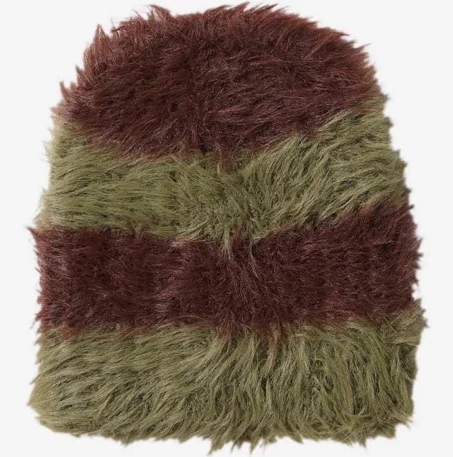 Stripe Fuzzy Beanie