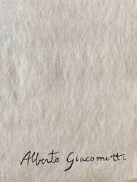 Alberto Giacometti (Handmade) Drawing On old Paper Signed & Stamped, Vtg art | eBay