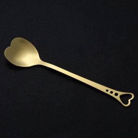 Stainless Steel Heart Shaped Dessert Spoon