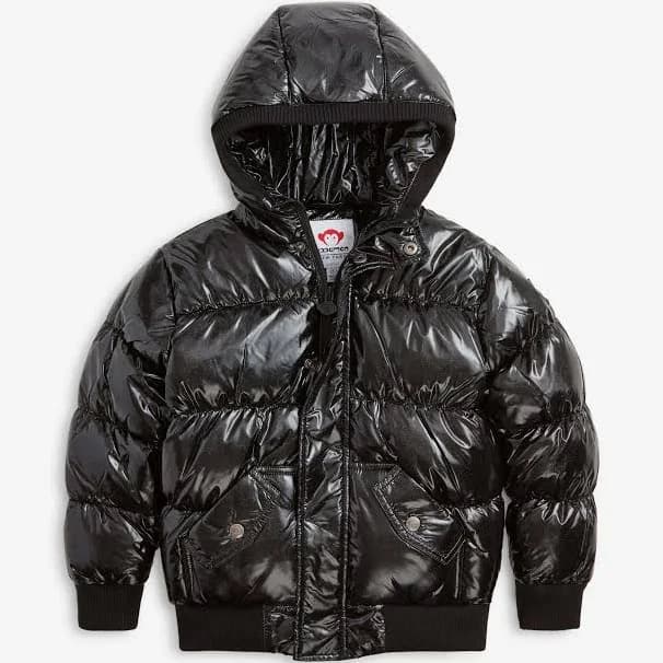 appaman Glitter Black Slim Puffy Coat Girls Kids